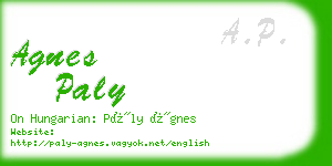 agnes paly business card